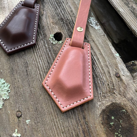 Leather Weighted Wristlet Blush